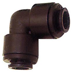 Conector acodado - POM - para manguera Ø exterior 15 mm a 28 mm - hasta 10 bar - precio por unidad