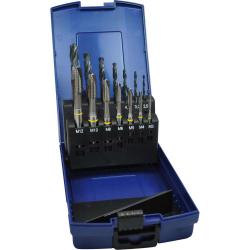 FORUM Juego de machos de roscar pasantes D371B - HSSE + KL - Rosca M3 a M12 - Precio por juego