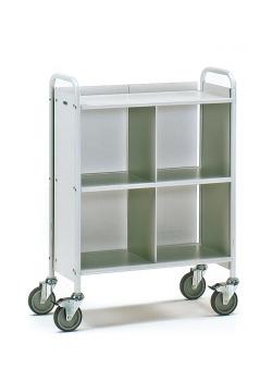 Bureau panier - 150 kg - avec 3 étages - 1 séparation et 1 panneau arrière