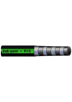 Spiralslange R15 - i henhold til SAE 100 R15 - gummi - DN 19 til 38 - udvendig Ø 32,2 til 57,3 mm - PN 420 - pris pr. Rulle / meter