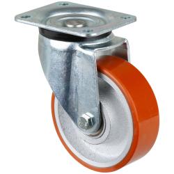 H&ouml;glastsv&auml;nghjul - Prothane&reg;-hjul - Hjuldiameter 125 till 200 mm - Totalh&ouml;jd 178 till 245 mm - B&auml;rf&ouml;rm&aring;ga 550 till 1000 kg - Pris per styck