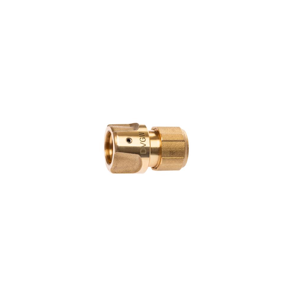 GEKA® plus - Schlauchstück - Trinkwasser  - Messing -  Schlauchgröße 1/2" bis 3/4" - VE 1 Stück - Preis per Stück