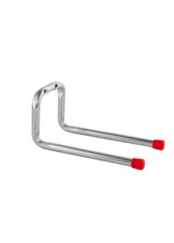 Dubbele haak - verzinkt - 78 x 198 x 92 mm - met rode eindkappen - prijs per stuk