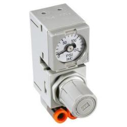 Válvula reguladora de presión individual ARM10F - Conexión recta o en ángulo - Ø 4 o 6 mm - Cabezal regulador delantero - Diferentes versiones - Precio por unidad