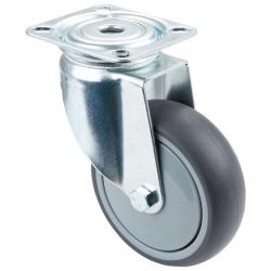 Tunglastsv&auml;nghjul - monteringsplatta - termoplasthjul - hjuldiameter 100 mm - totalh&ouml;jd 135 mm - lastkapacitet 100 kg - pris per styck