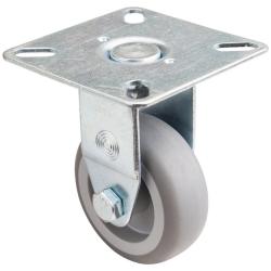 Apparaat-vaststaand wiel met schroefplaat - thermoplastisch wiel - wiel-&Oslash; 50 mm - bouwhoogte 73 mm - draagvermogen 50 kg - prijs per stuk