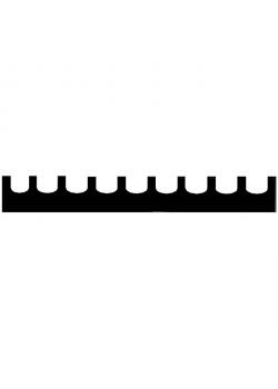 R3-spesialinnsats for sparkler/tannsparkel - bredde 560 mm - Mål 5 x 6 x 2,4 mm - 10 stk