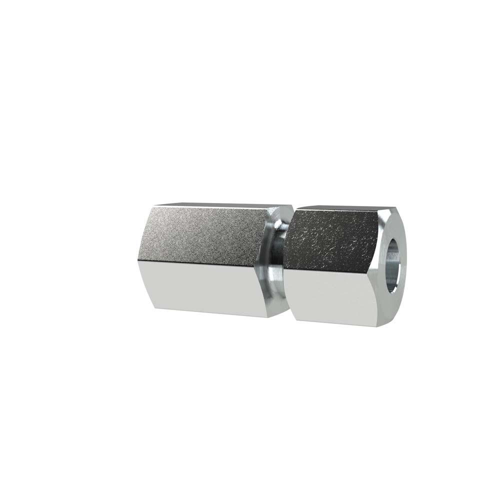 Rechte schroefverbinding - verzinkt staal - M12x1,5 tot M33x2,0 - buisbuiten-Ø 6 mm tot 25 mm