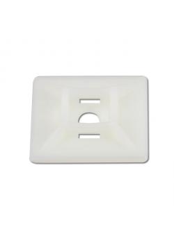 Zelfklevende voet voor kabelbinders - Afmetingen (L x B) 12 tot 28 x 12 tot 28 mm - Materiaal polyamide 6.6 - VE 100 stuks - Prijs per VE
