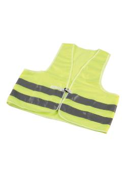 Gilet de sécurité - jaune fluo - avec 2 bandes réfléchissantes - taille unique