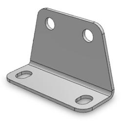 L-mounting bracket AS-L – for throttle check valve AS1002F to AS3002F – various sizes – price per piece