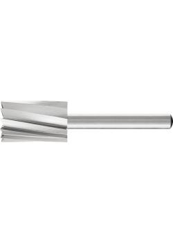 Fresa HSS PFERD - forma cilíndrica con dentado frontal A-ST - ALU - Fresa-Ø 16 mm - Caña-Ø 6 mm - PU 5 unidades - Precio por unidad de embalaje