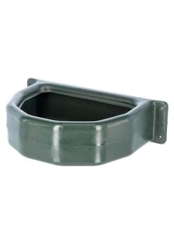 Comedero - semicircular - plástico - 25 litros - longitud 55 cm - verde