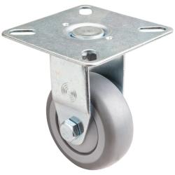Apparaat-bokwiel met schroefplaat - thermoplastisch wiel - wiel-&Oslash; 50 tot 100 mm - bouwhoogte 73 tot 124 mm - draagvermogen 50 tot 90 kg - prijs per stuk