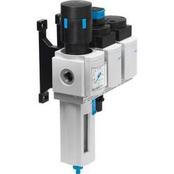 FESTO - Combinazione di dispositivi di manutenzione MSB4-1/4:J1D1A1-WP - rotazione manuale - finezza del filtro 40 µm - campo di regolazione della pressione da 4 a 12 bar - prezzo per pezzo