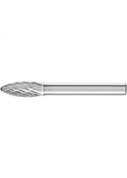Freesstift - PFERD - hardmetaal - schacht-Ø 6 mm - vlamvorm B - TOUGH-vertanding