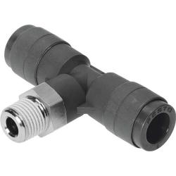 FESTO - QST-VO - T-Steckverschraubung - flammhemmend - PBT-Gehäuse - AG mit Außensechskant - Nennweite 2,3 bis 9,9 mm - VE 1/10 - Preis per VE