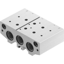 Blocco di collegamento FESTO VABM‑B10 - Attacco pneumatico da G 3/8" a G 3/4" - Passo da 22,0 mm a 32,0 mm Prezzo per pezzo
