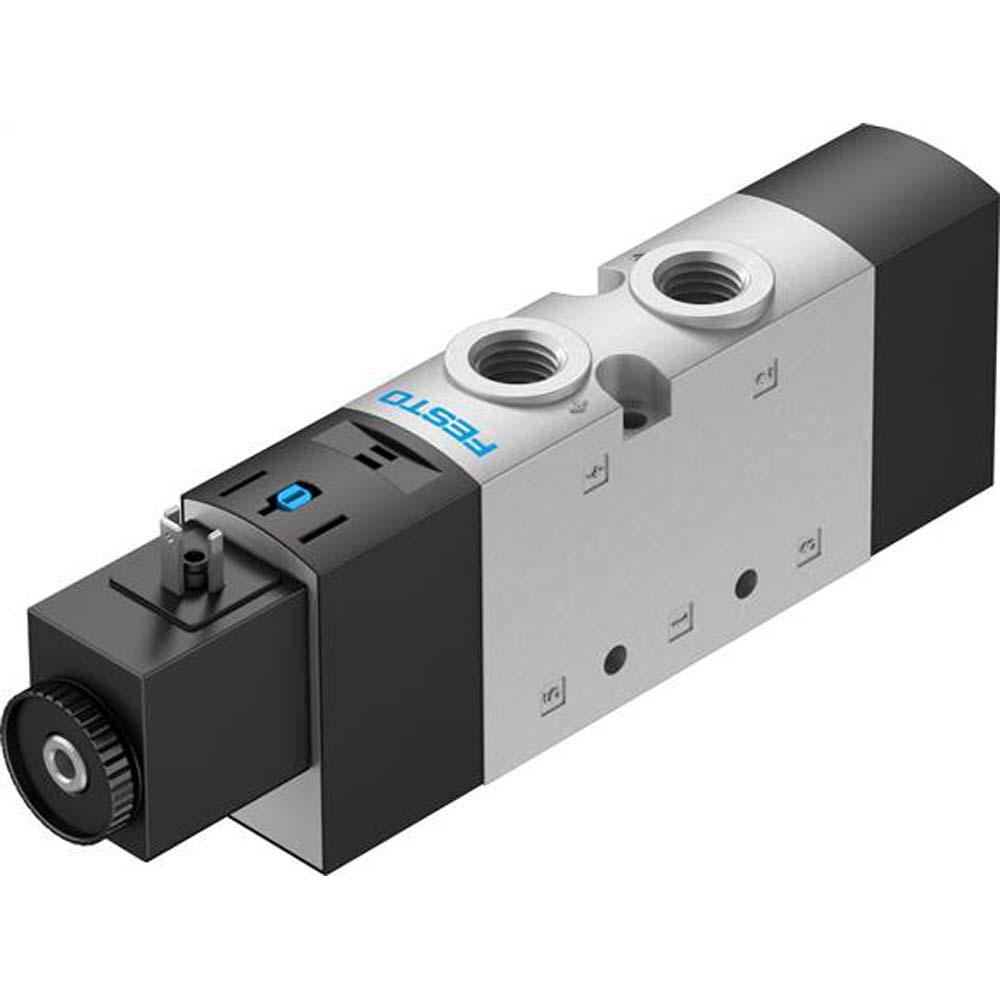 FESTO - Magneetventiel VUVS-L25-M52-G14-F8-1B2 - 5/2-wegventiel monostabiel - met magneetspoel - elektrische aansluiting vorm B - pneumatische of mechanische veer - interne of externe stuurluchttoevoer - prijs per stuk
