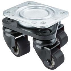 Teatervogn - PU-hjul - Hjuldiameter 35 til 50 mm - H&oslash;jde 86 til 112 mm - Belastningsevne 300 til 450 kg - Pris pr. stk.