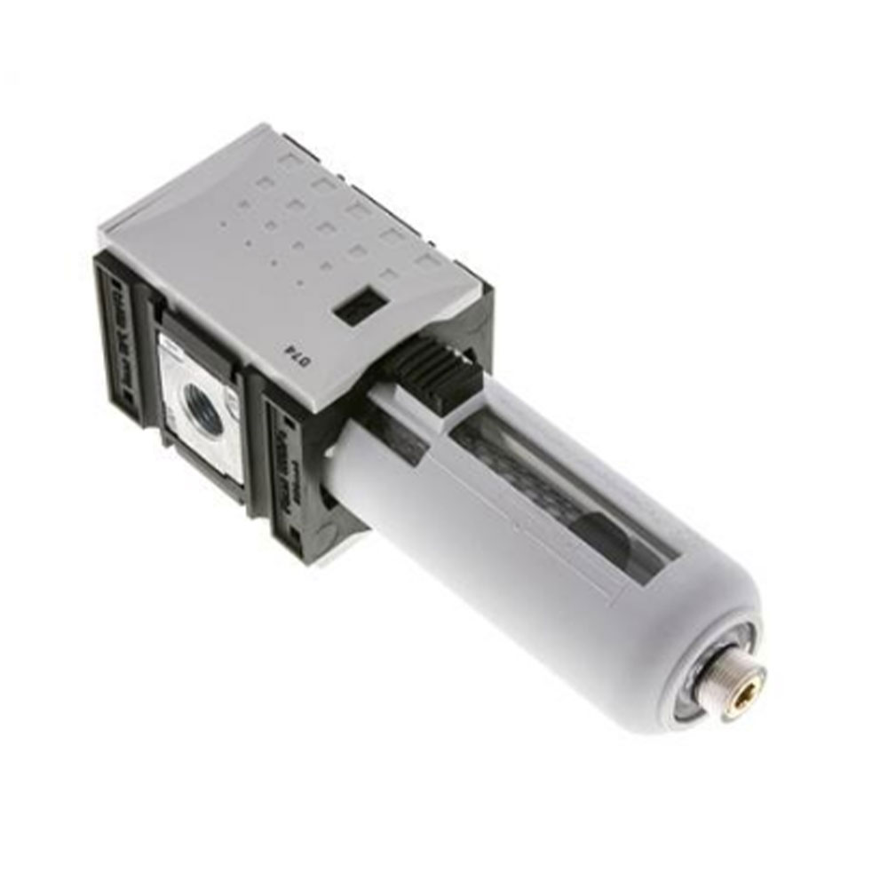 Filtro de carbón activo "FUTURA" - BG 1 a 4 - G 1/4" a G 3/4" - PE 0 a 16 bar - 0,005 mg/m³ - con recipiente de PC