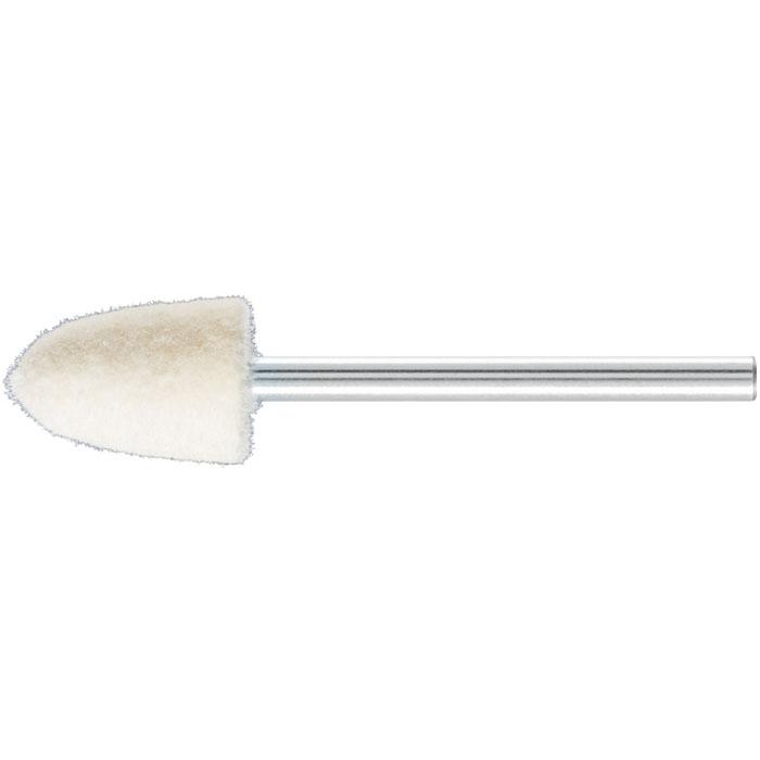 Poleringspenn - PFERD - skaft Ø 3 mm - kjegleform - filt - 10 stk - pris per pakke