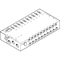 Festo valve terminal base – VABM-L1-18W-G38 series – 19 mm grid – up to 24 valve positions – price per unit