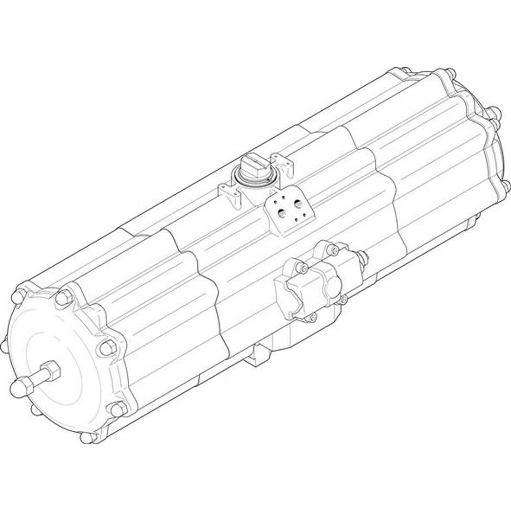 Attuatore rotante FESTO DAPS – Serie 2880 - a semplice effetto - forza molla da 1 a 3 - con molla di ritorno - schema di foratura flangia - F16 - unità di imballaggio da 1 pezzo - prezzo per pezzo