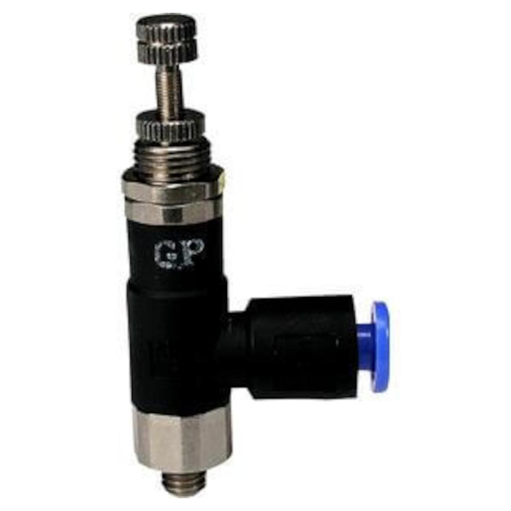 Miniatyrregulator ARJ1020 - M5 utvändig gänga - slangdiameter 4 eller 6 mm - max. 0,8 MPa - pris per styck