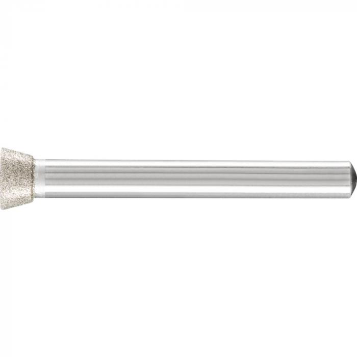PFERD diamantslijpstift - komvorm KT - korrelgrootte D 126 - buiten-ø 3,0 en 10,0 mm - schacht-ø 3 en 6 mm