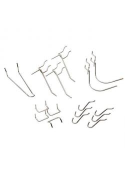 Surtido de ganchos StorePlus Flex M 16 - 5 versiones - adecuado para pared perforada StorePlus Flex P y Flex A - 16 piezas