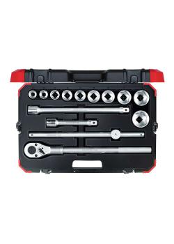 GEDORE red dopsleutelset - chroom-vanadiumstaal - 3/4 inch - 14-delig