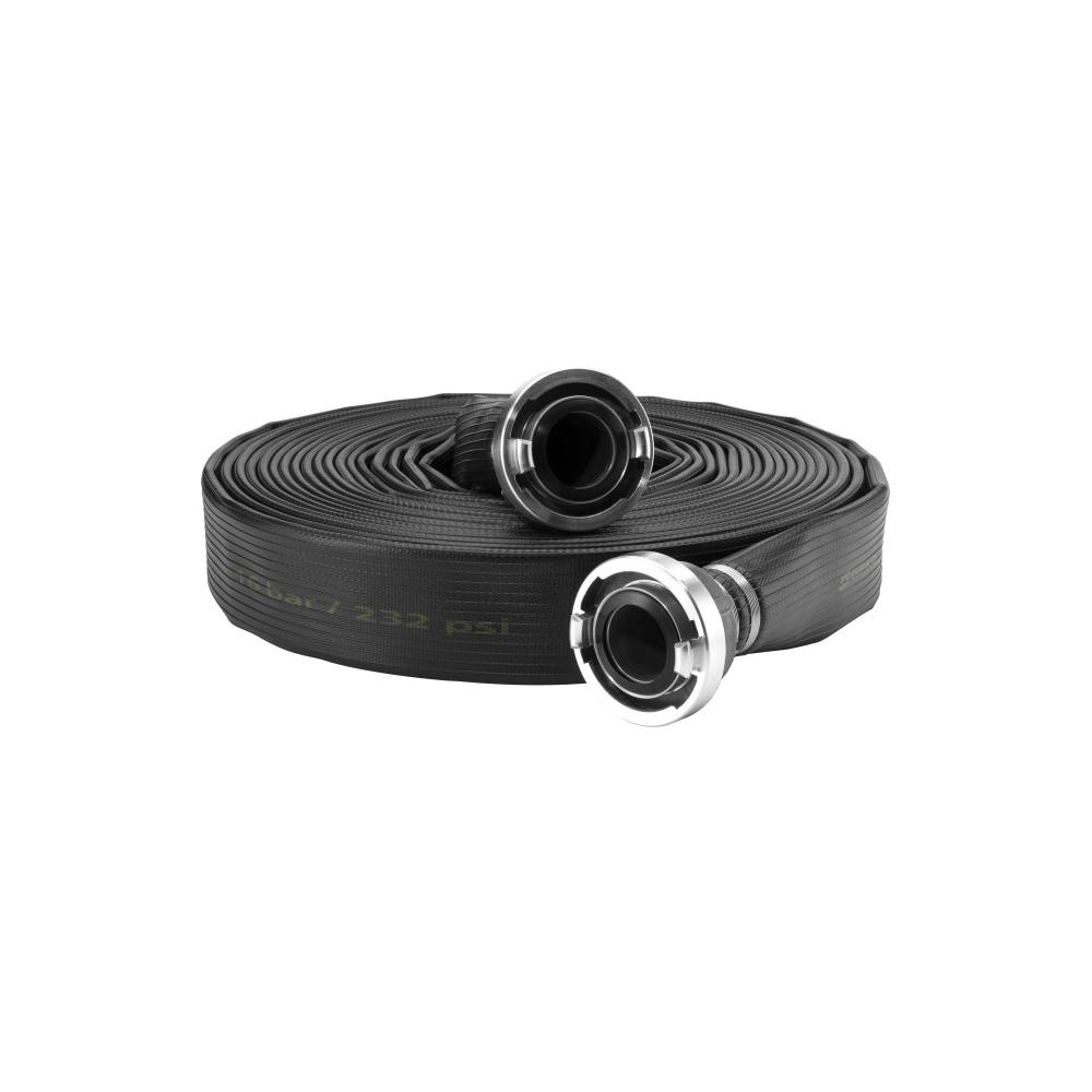 GEKA® flatslange - gummi - slangestørrelse 2" eller 3" - lengde ca 20m - tilkobling Storz B eller Storz C - 16 bar - pris per rull
