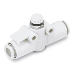 Drosselrückschlagventil AS002F - Schlauch-Außen-Ø 2 bis 12 mm - 20 bis 1390 l/min - max. 1,0 MPa - Preis per Stück