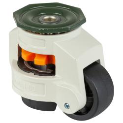 Ruota di sollevamento con freno - foro posteriore - ruota in poliammide - &Oslash; della ruota 62 mm - altezza totale 110 mm - portata 500 kg - prezzo al pezzo
