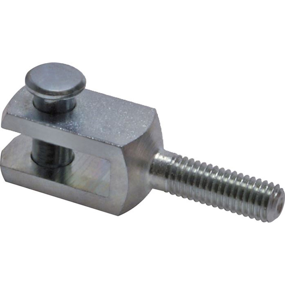 Horquilla - rosca macho - con perno - acero galvanizado - para cilindros compactos