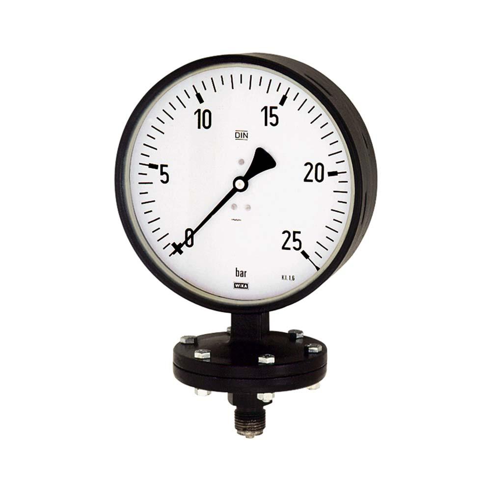 Manómetro de membrana de -1 bar a 25 bar - clase 1.6 - Ø 100mm - salida inferior