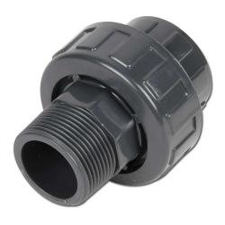 Lijm-schroefverbinding - PVC-U/FKM/EPDM - Binnendiameter 20 tot 63 mm - Buitenschroefdraad G 1/2" tot G 2" - PN 16