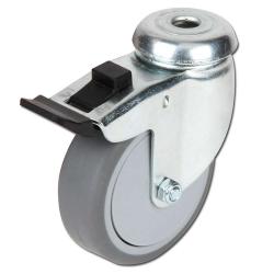 Zestaw kołowy skrętny do aparatu - termoplastyczne koło - Ř koła 50 do 125 mm - wysokość 70 do 160 mm - nośność 40 do 100 kg
