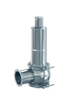 Serie 4000 - Válvula de seguridad higiénica - acero inoxidable - en ángulo - con muelle inox - DN 25 a DN 100 - varias versiones