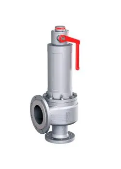Serie 455 - Válvula de seguridad de bridas - Acero inoxidable - Forma de escuadra con conexiones de bridas - DN 15 a DN 100 - Junta metálica - Varias versiones
