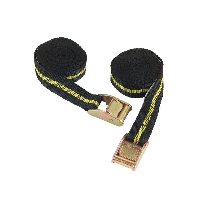 Sangle d'arrimage - largeur 25 mm - longueur 2,5 à 5 m - pack de 2 et 1 pièce - prix du paquet