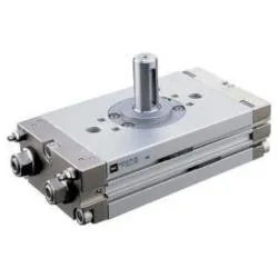 Attuatore rotante compatto SMC con cremagliera CDRQ2BS - albero liscio - smorzamento pneumatico - filettatura G