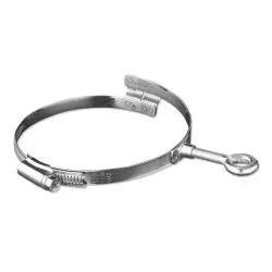 Brückenschelle mit Befestigungsöse - Edelstahl - Spannbereich-Ø 65 bis 215 mm - Breite 9 mm - Preis per Stück