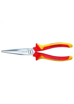 VDE needle nose pliers - sheat insulated - straight - chrome plated