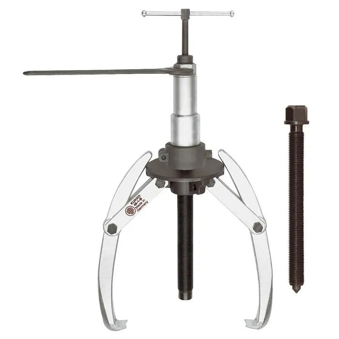 Universal Abzieher - 2-armig - mit schwenkbaren Abzughaken und langer Hydraulikspindel - KUKKO