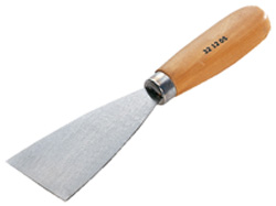 Couteau grattoir pour enlever la rouille - tôle d'acier - 5/7cm - manche en bois