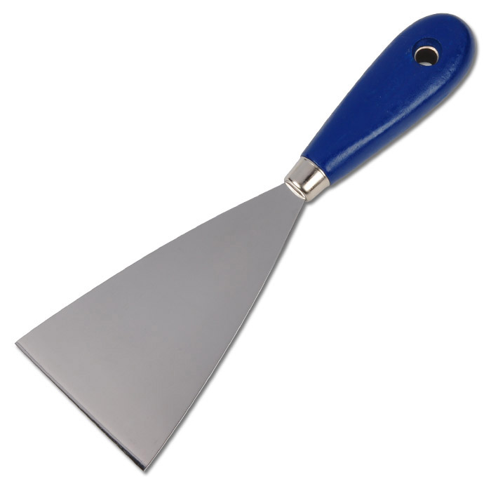 Spackelspade  - flexibel - rostfritt stål - med handtag - 2-10 cm