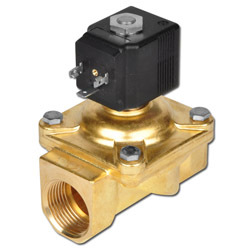 Solenoid valve - 2/2-Way - compressed air water oil - 12 bar - currentless closed - G3/8" to G1"