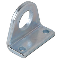 Fodflange - til minicylindre ISO 6432 - galvaniseret stål og VA 1.4301
